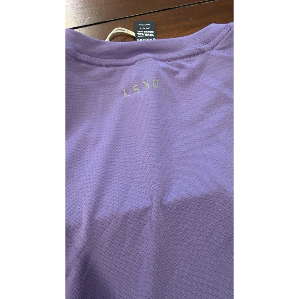 LSKD Mens Pace Running Tee Dahlia Purple Large MASS00606 Performance Shirt NWT - Picture 8 of 16